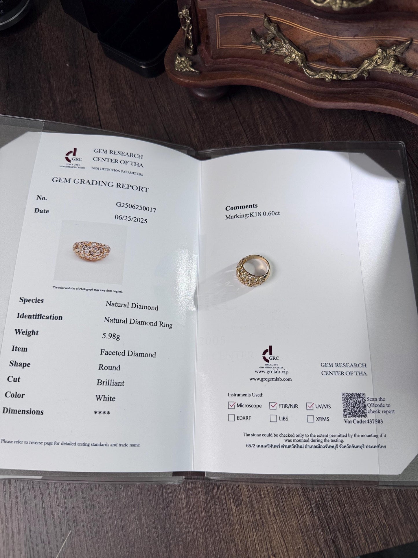 Vintage Japan diamond ring 18k gold ring size 6