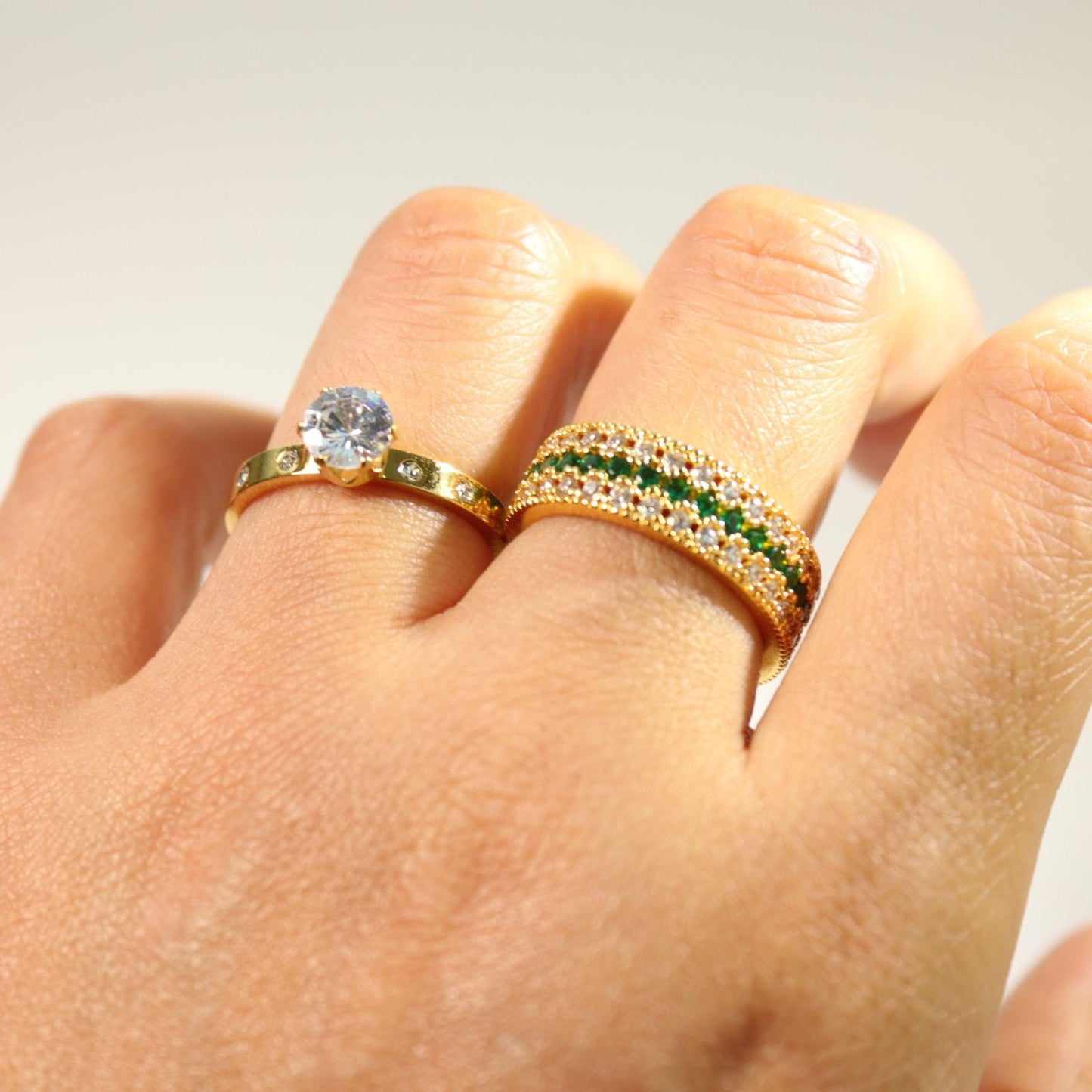 24K gold plated band ring