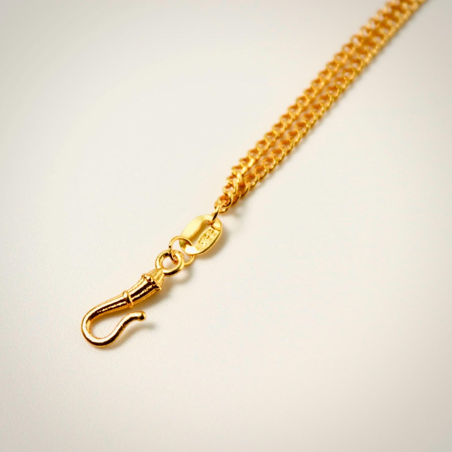 24K gold plated wooden fish Chinese temple block bracelet