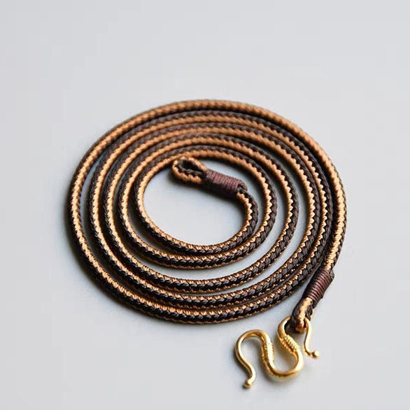 handmade cord necklace fixed length 2.5 mm thick allergen free