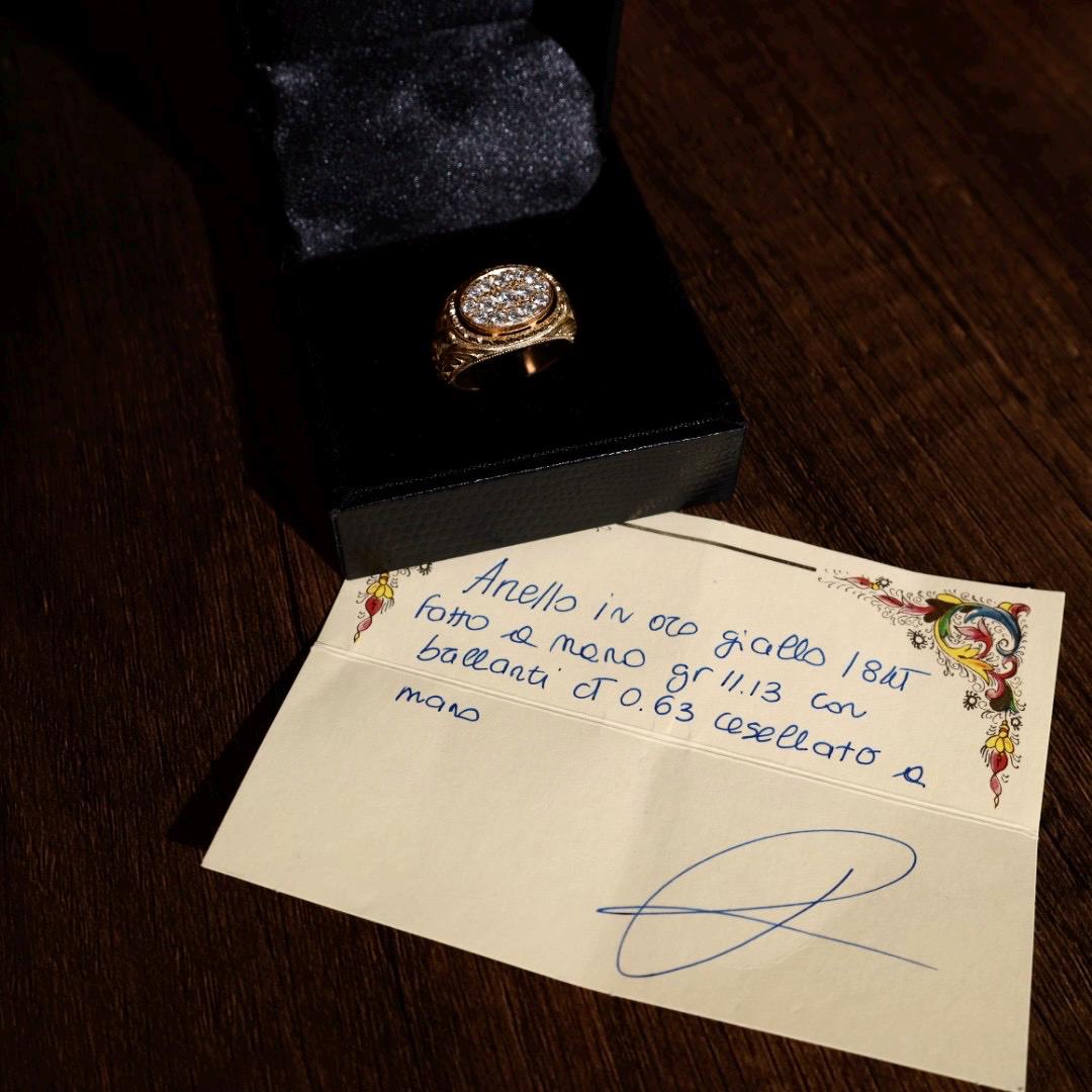 vintage 18k gold diamond ring