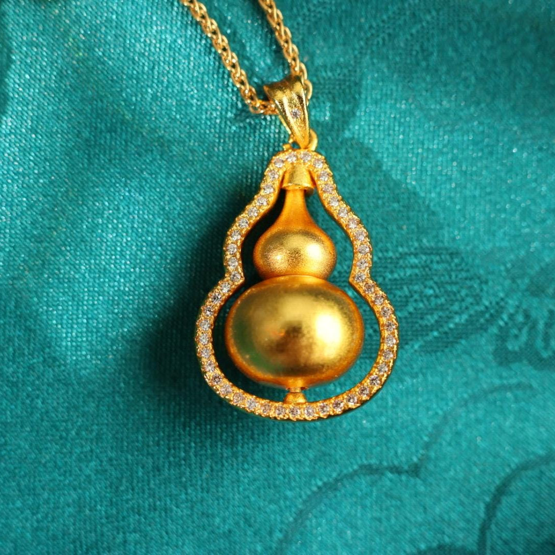 24k gold gourd pixiu pendant 葫芦吊坠吊坠项链