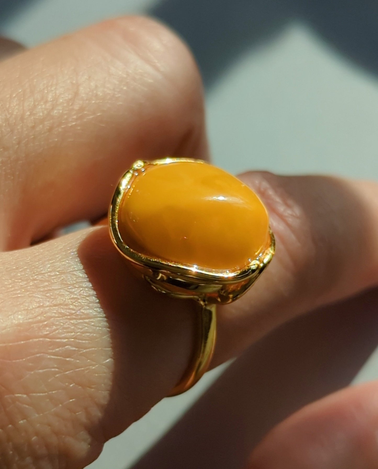 Handmade beewax cabochon adjustable silver ring 老蜜蜡活口银托戒指