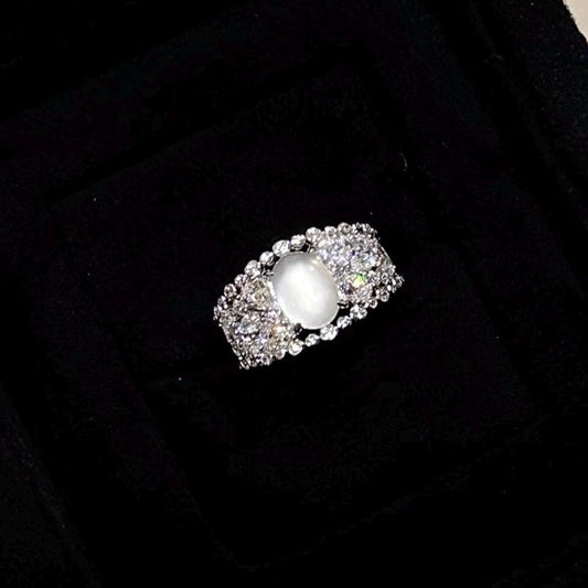 Certified Maw Sit Sit Statement Ring: Lace Design, 925 Silver, Size 6