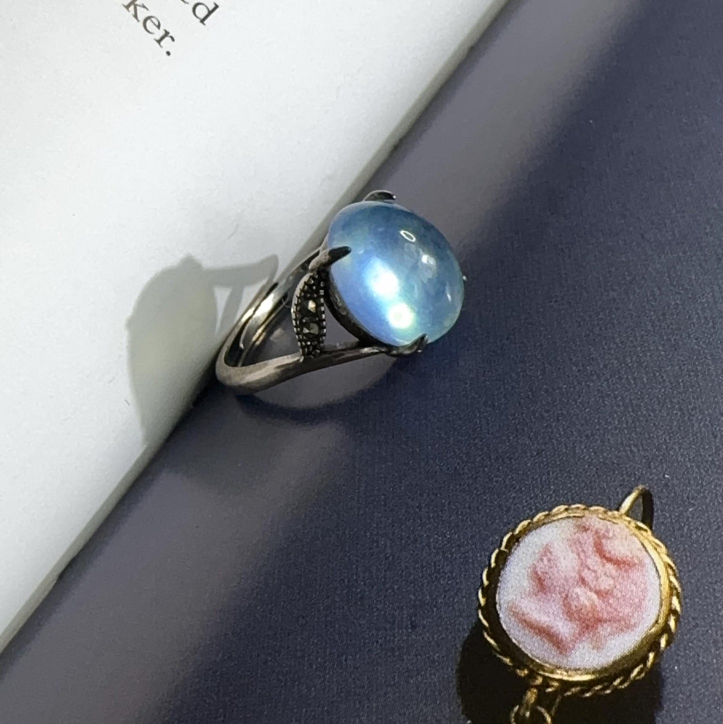 Santa Maria aquamarine adjustable 925 silver ring