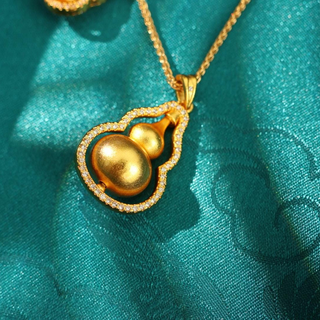 24k gold gourd pixiu pendant 葫芦吊坠吊坠项链
