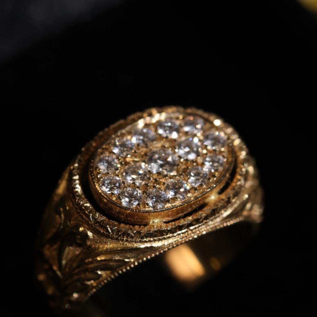 vintage 18k gold diamond ring
