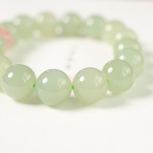 Qingshui green nephrite bracelet 12mm