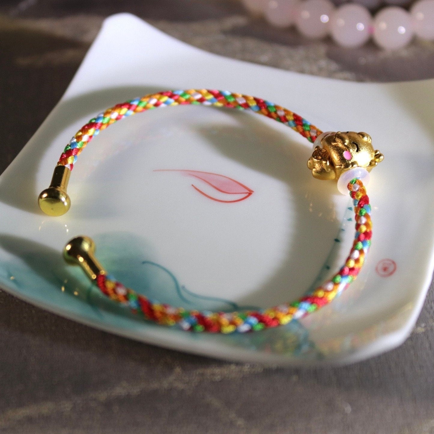 Chinese cord braided bracelet bangle