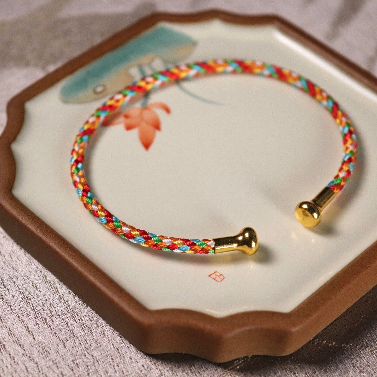 Chinese cord braided bracelet bangle