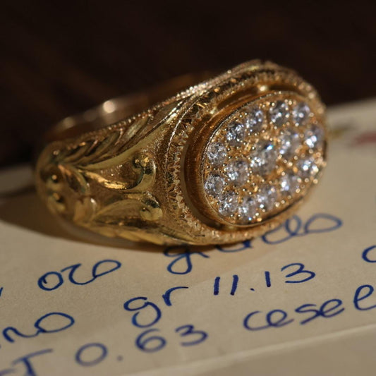 vintage 18k gold diamond ring