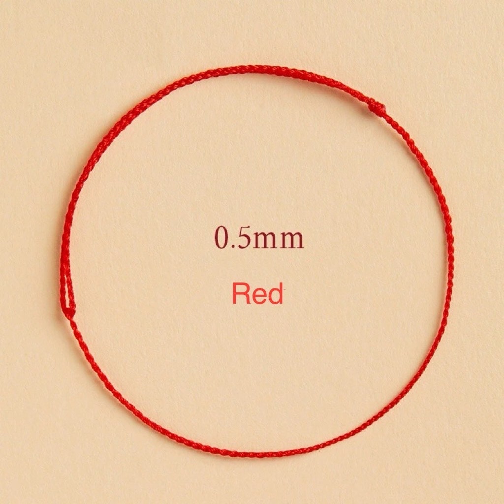 super fine red line cord bracelet 0.5mm 极细红绳