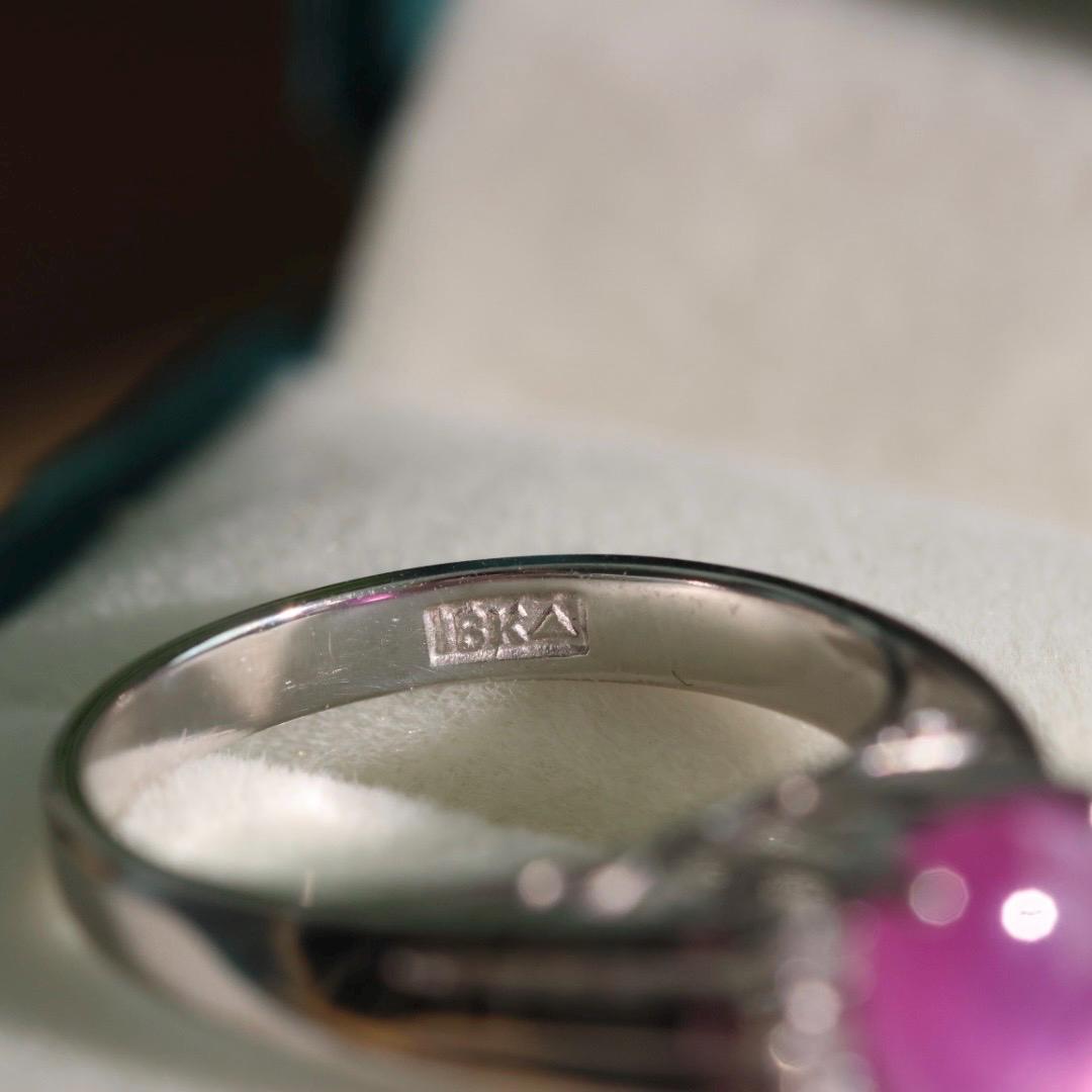 Vintage natural star ruby 18k gold ring size 6.75