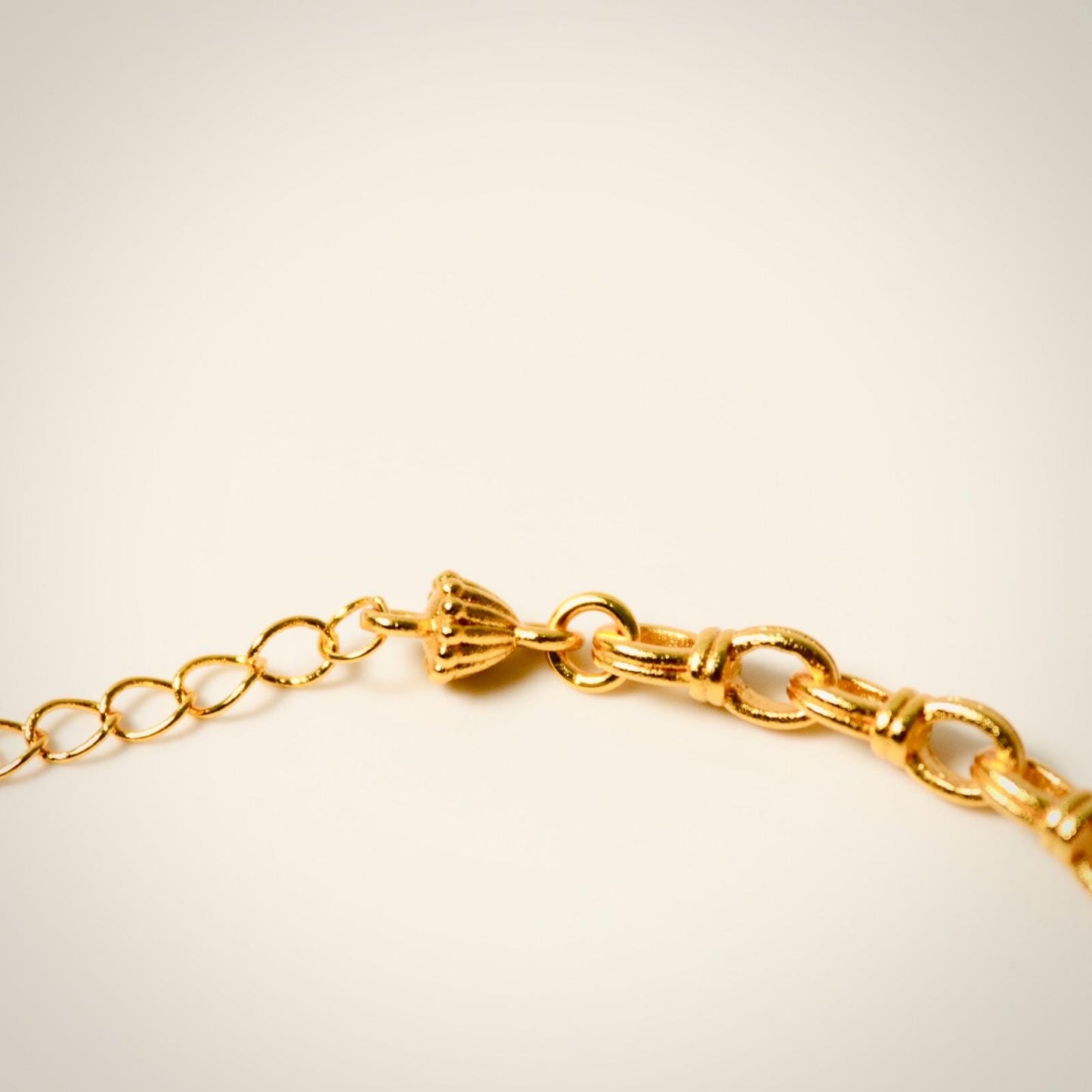 24K gold plated wooden fish Chinese temple block bracelet