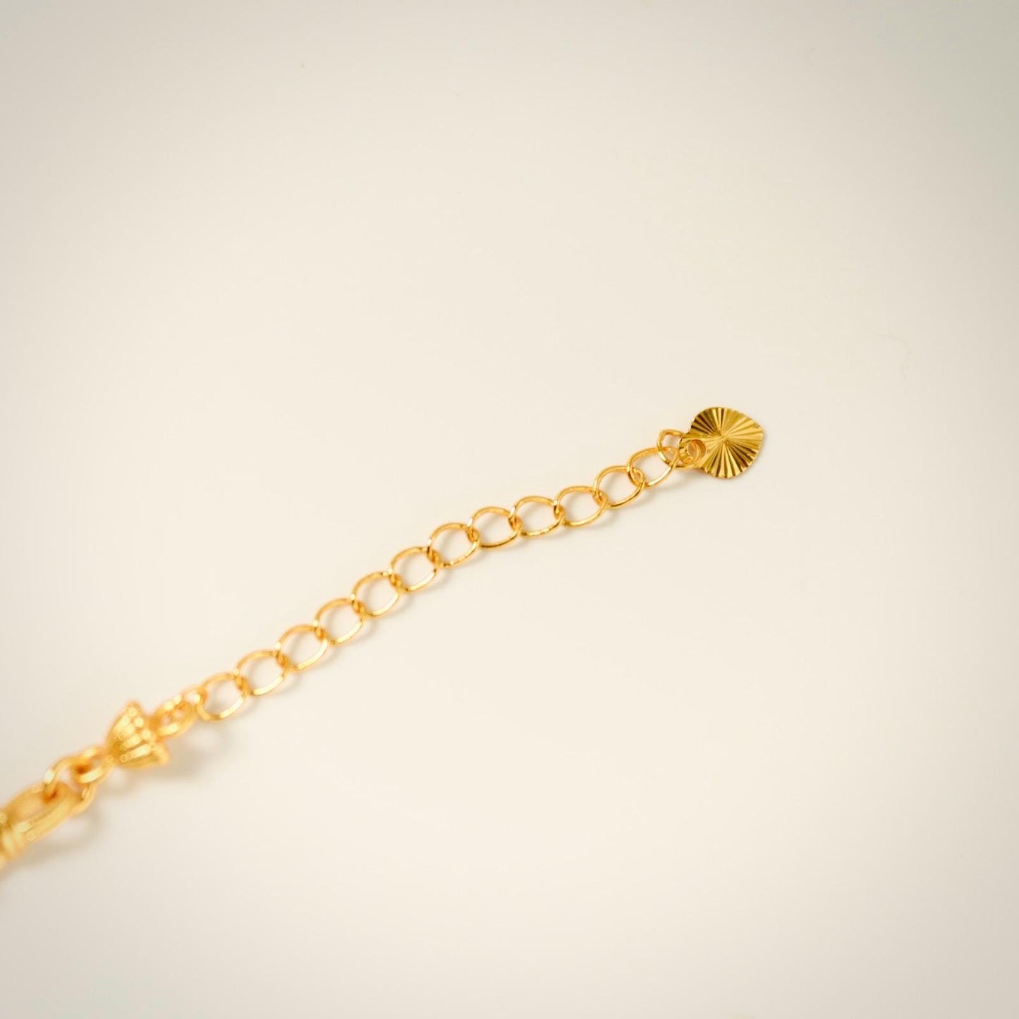 24K gold plated wooden fish Chinese temple block bracelet