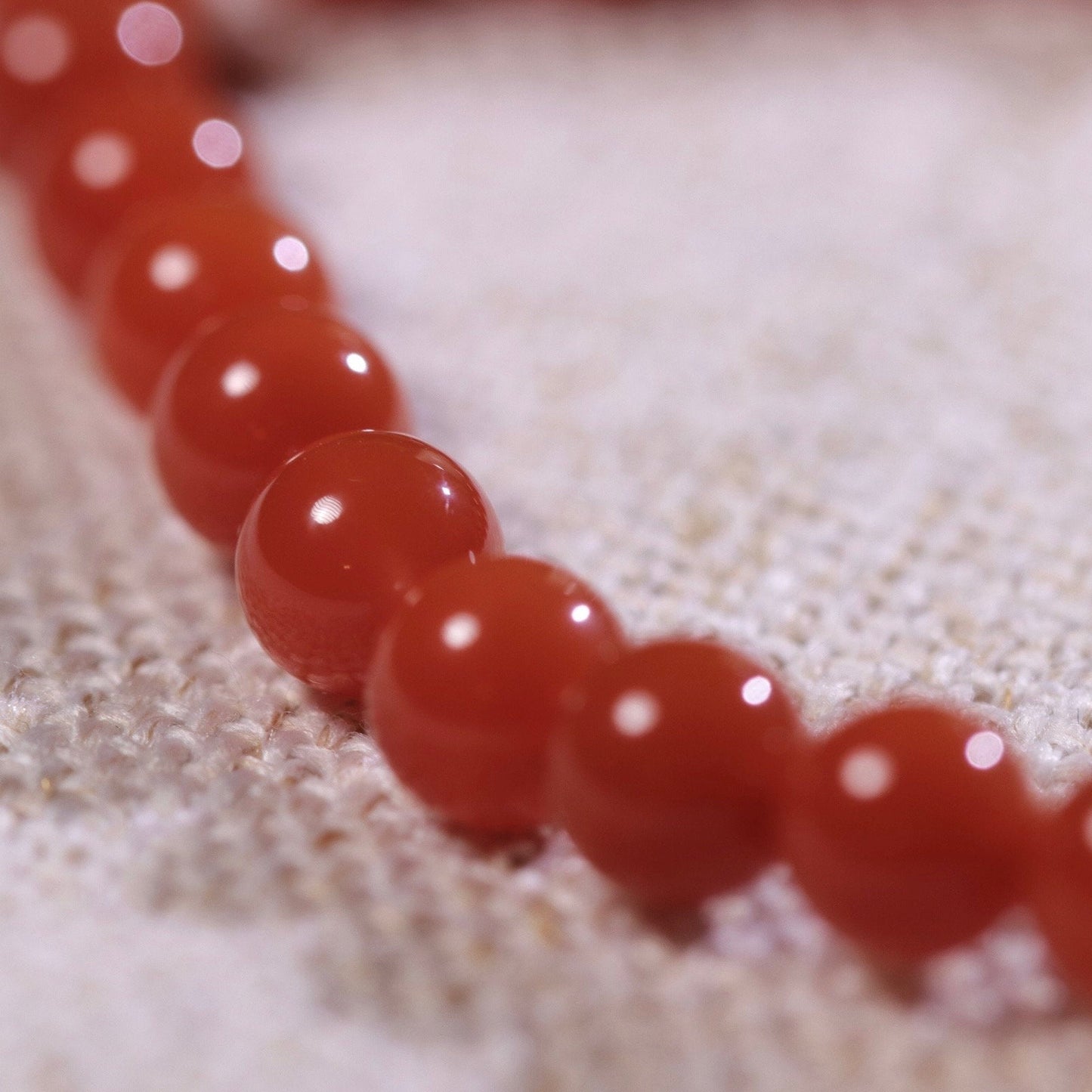 Sichuan Nanhong agate cherry red 6 mm bracelet