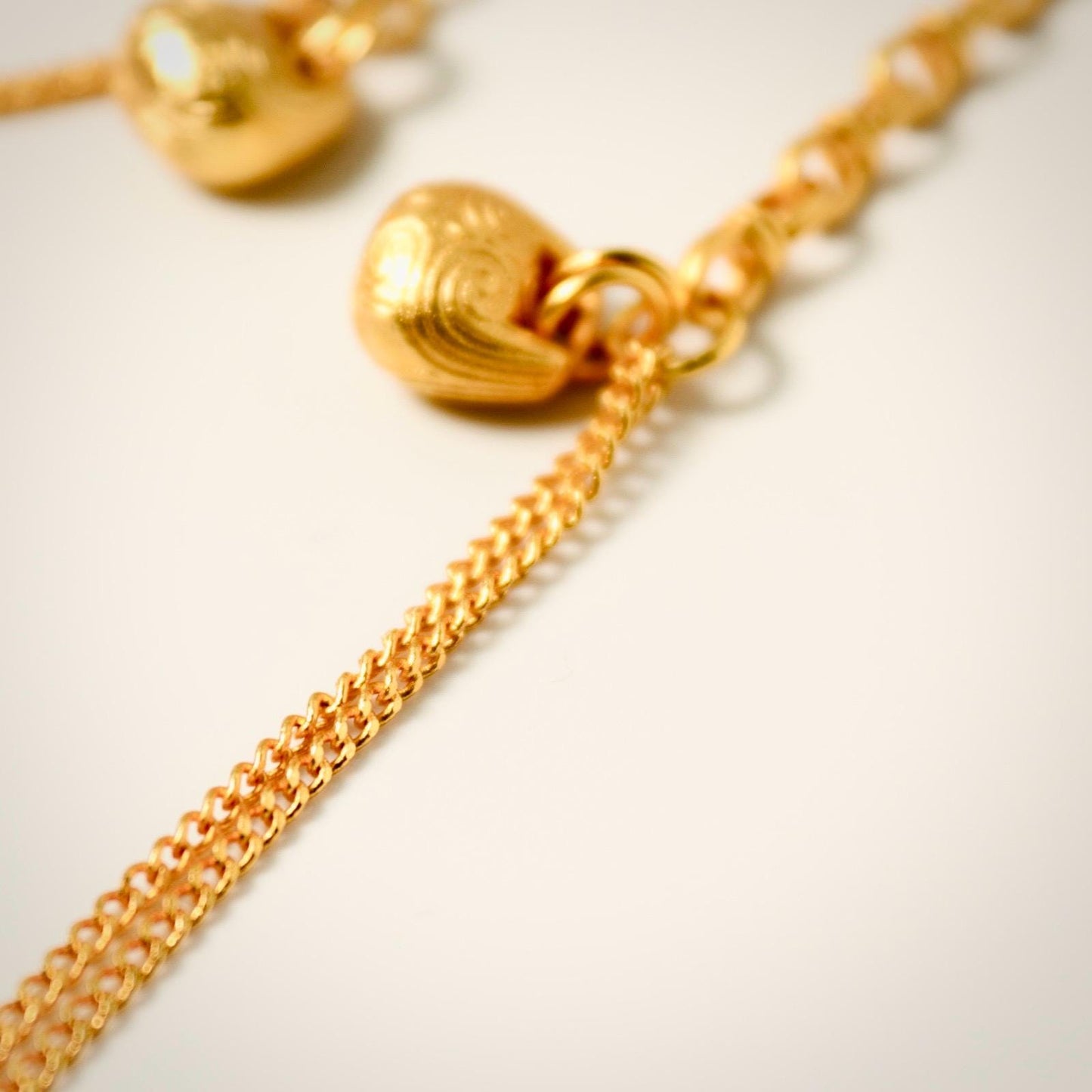 24K gold plated wooden fish Chinese temple block bracelet