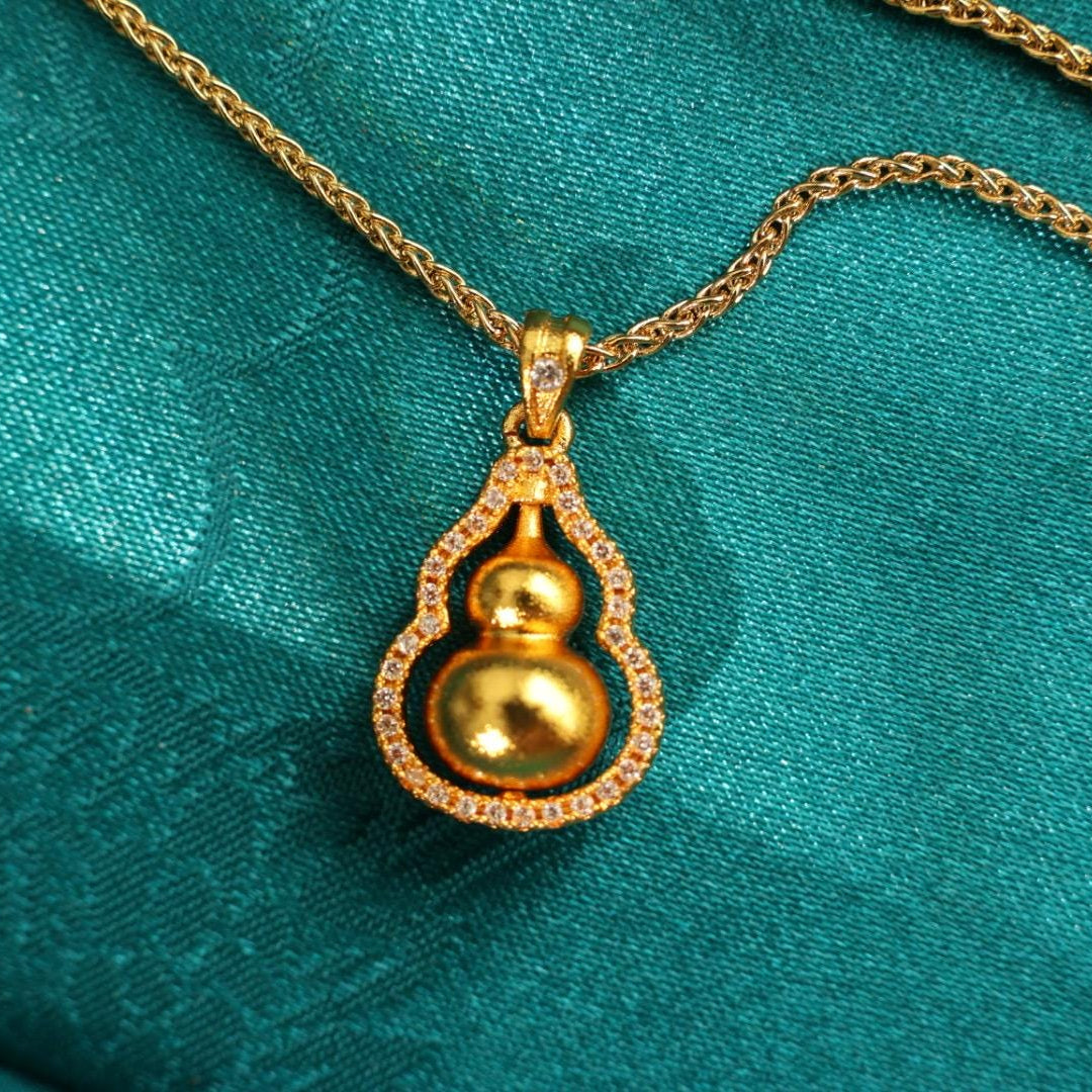 24k gold gourd pixiu pendant 葫芦吊坠吊坠项链