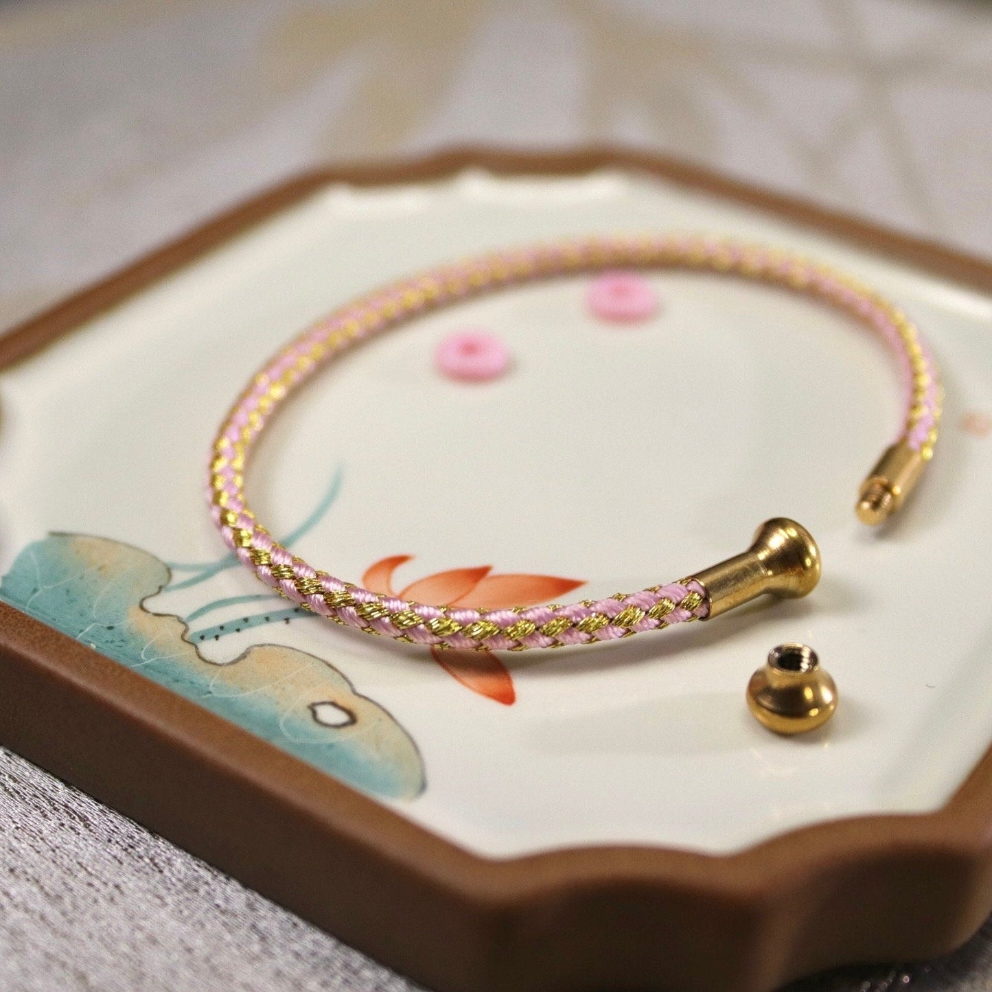 Chinese cord braided bracelet bangle