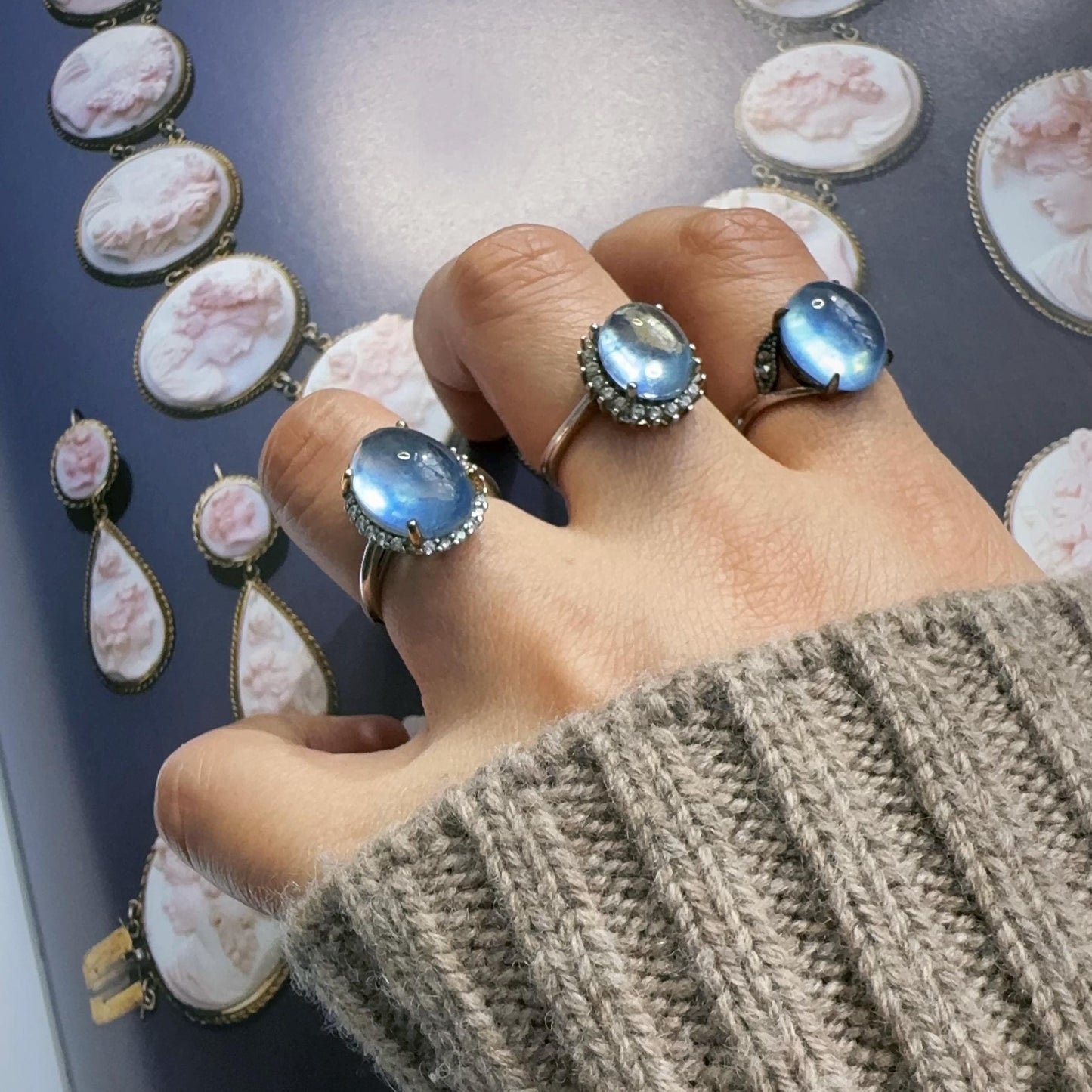 Santa Maria aquamarine adjustable 925 silver ring