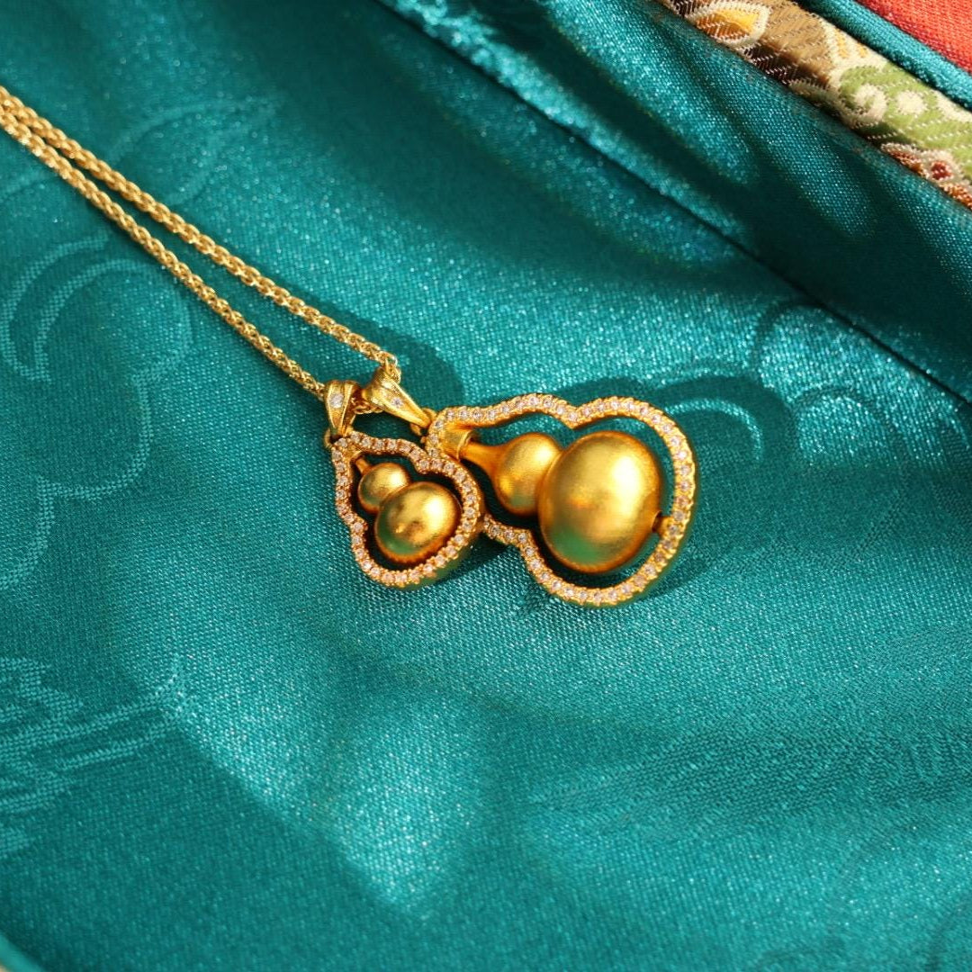 24k gold gourd pixiu pendant 葫芦吊坠吊坠项链