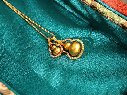 24k gold gourd pixiu pendant 葫芦吊坠吊坠项链