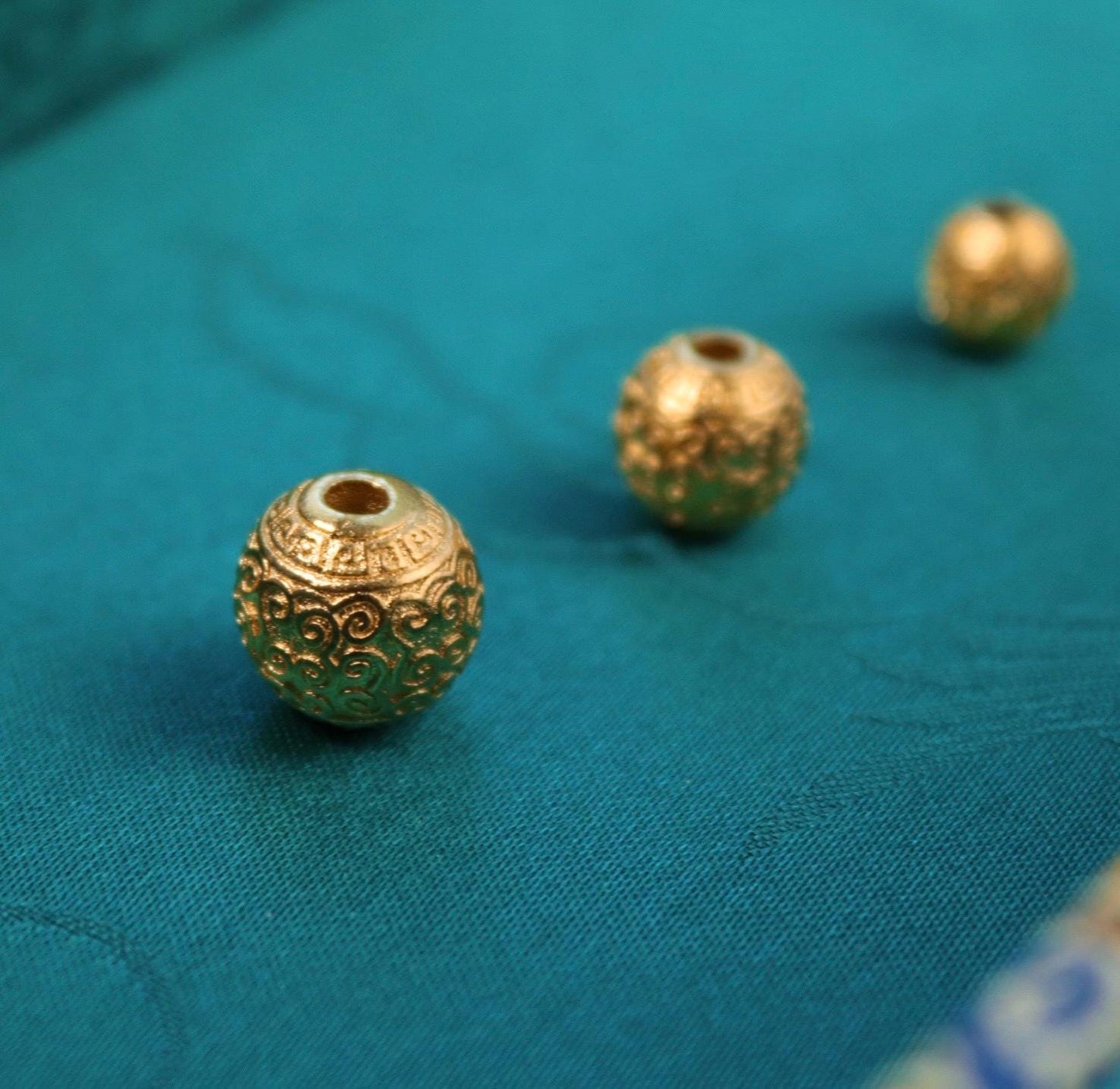 12mm 10mm 8mm Gold plated brass cloud beads / accent bead of bracelets