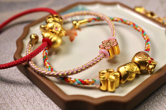 Chinese cord braided bracelet bangle