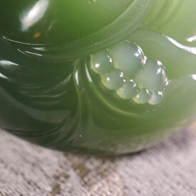 Certified green jade Buddha pendant