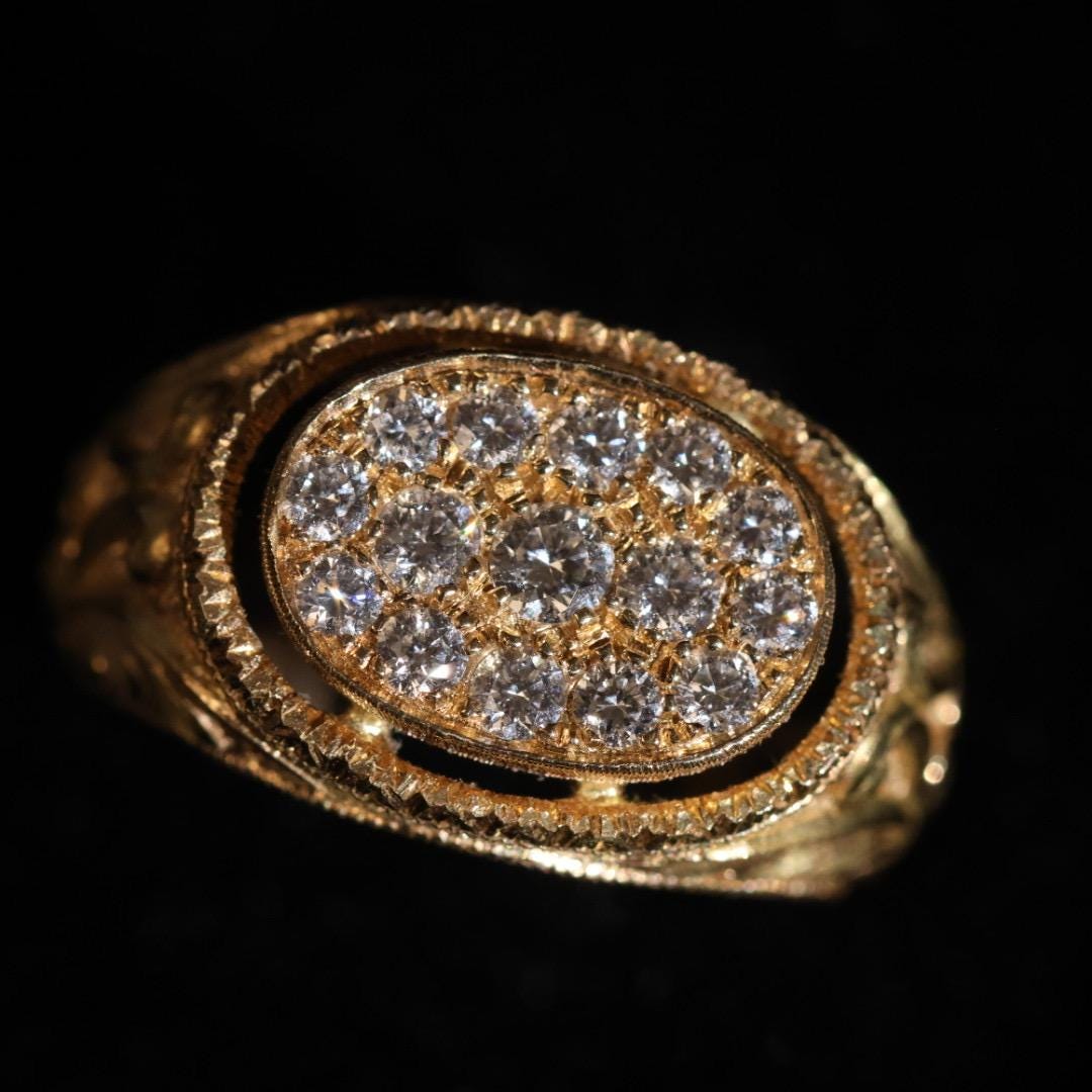 vintage 18k gold diamond ring