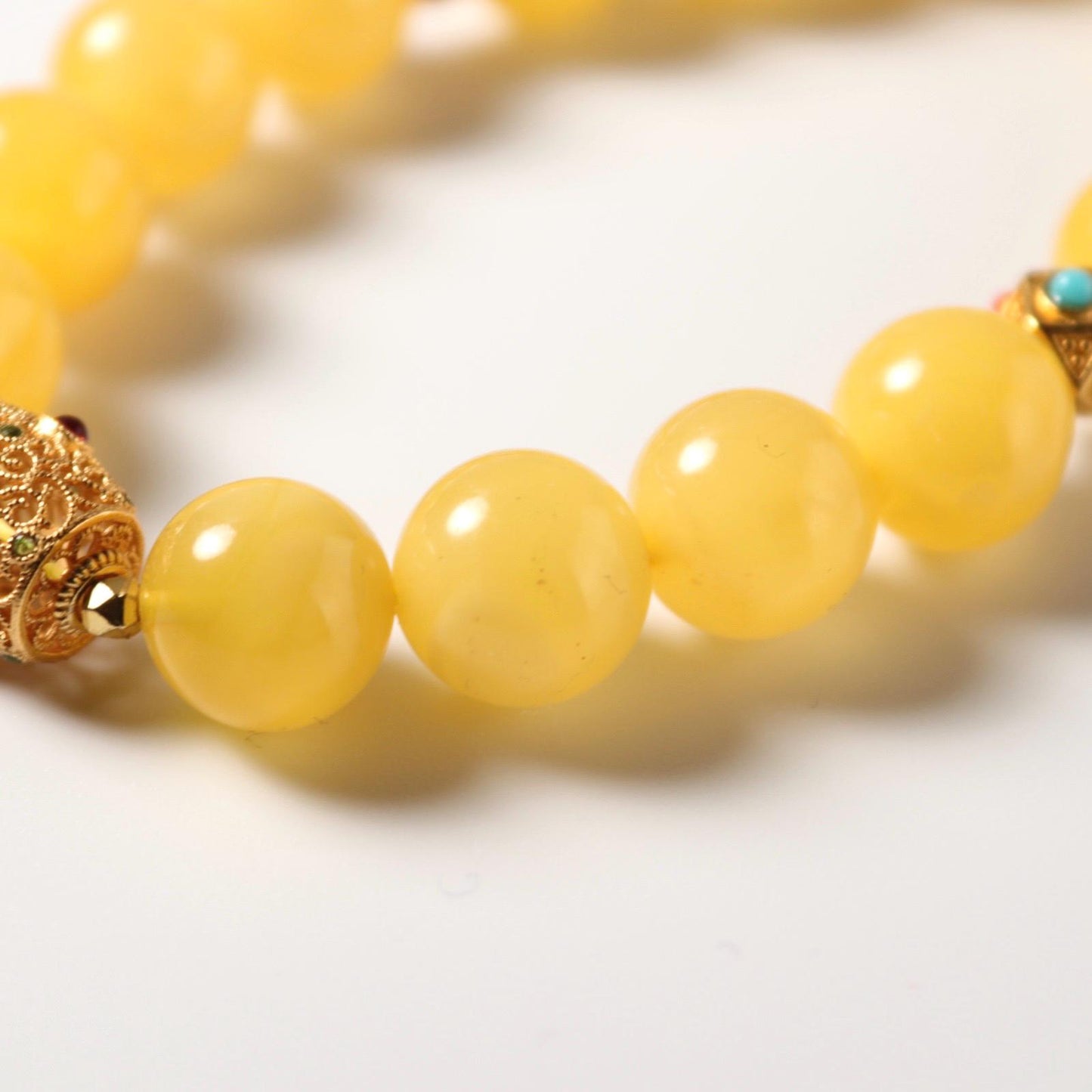 Butter Baltic Amber bracelet 12mm 蜜蜡手串