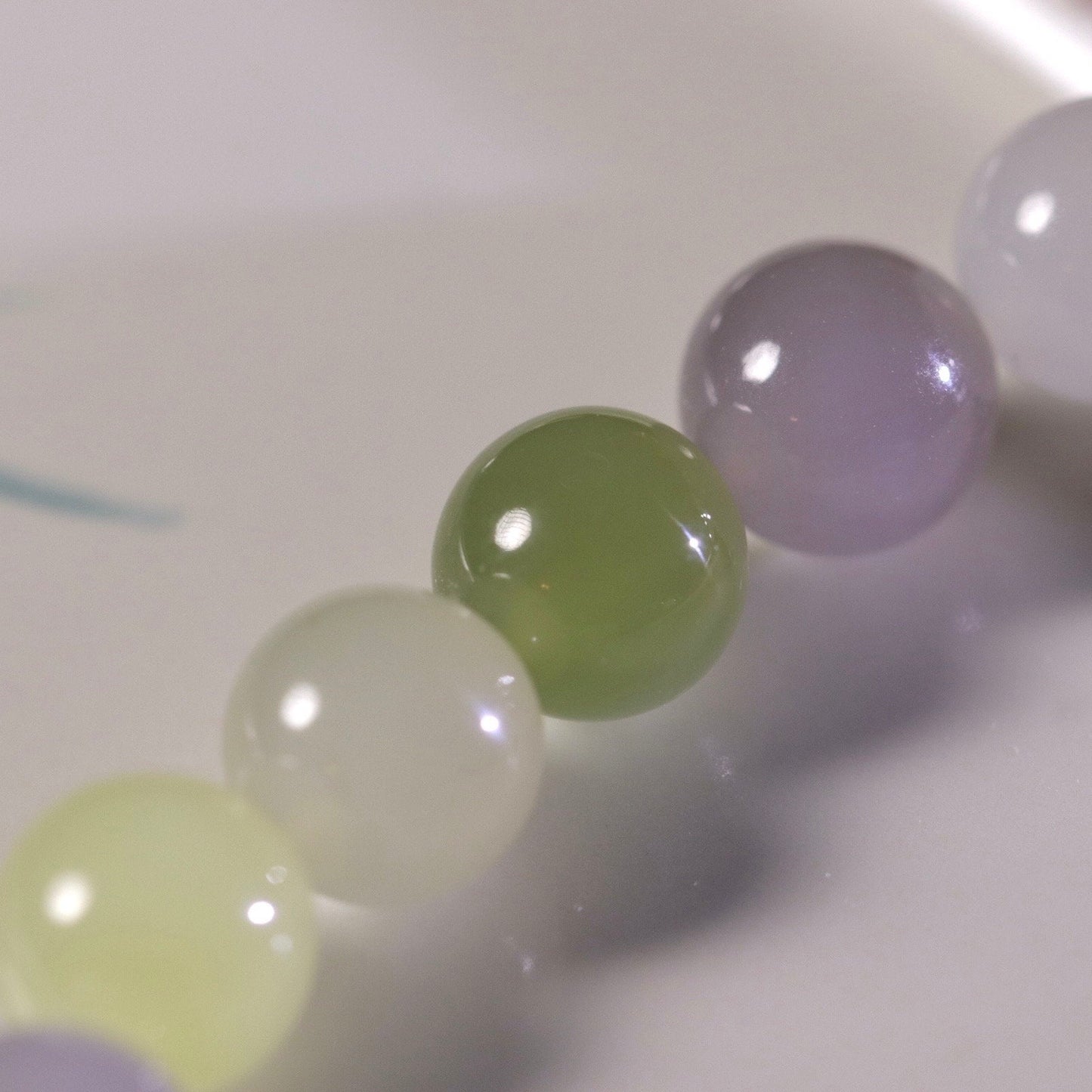 Premium pastel color multi color nephrite bracelet