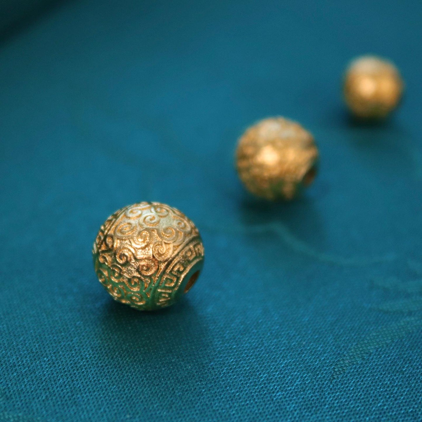 12mm 10mm 8mm Gold plated brass cloud beads / accent bead of bracelets