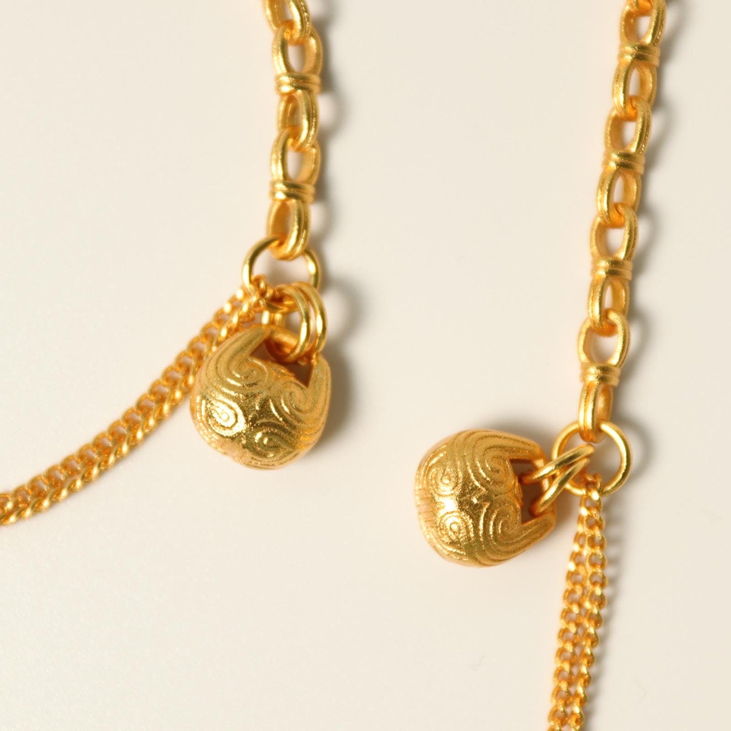 24K gold plated wooden fish Chinese temple block bracelet