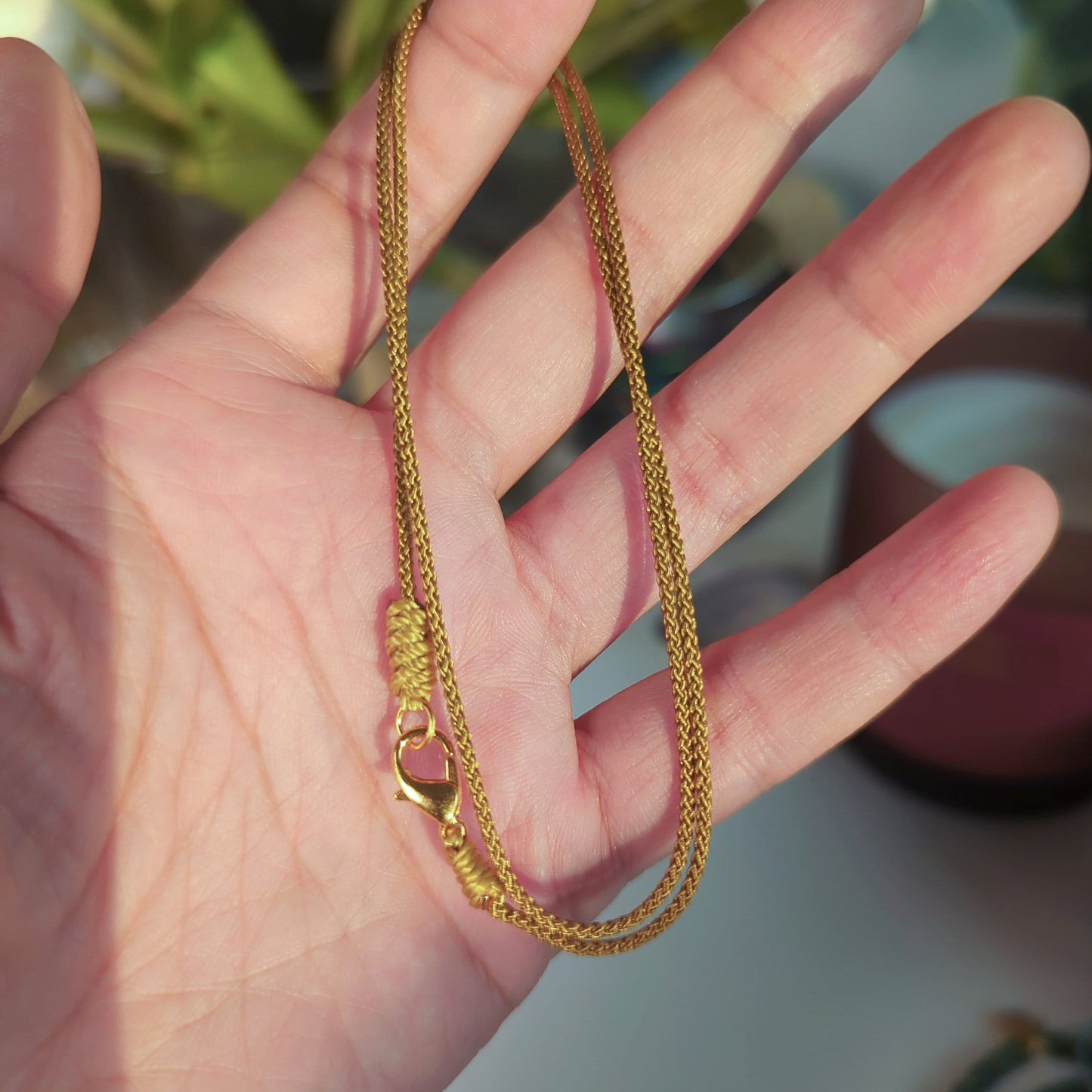 handmade cord necklace 1.4mm allergen free with spring clasp