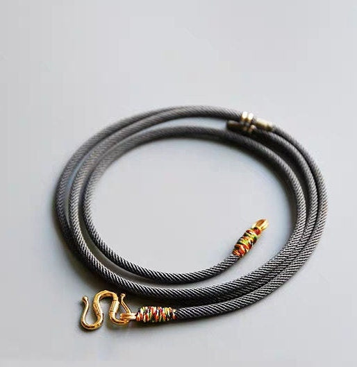 handmade adjustable cord necklace 3 mm allergen free with w hook