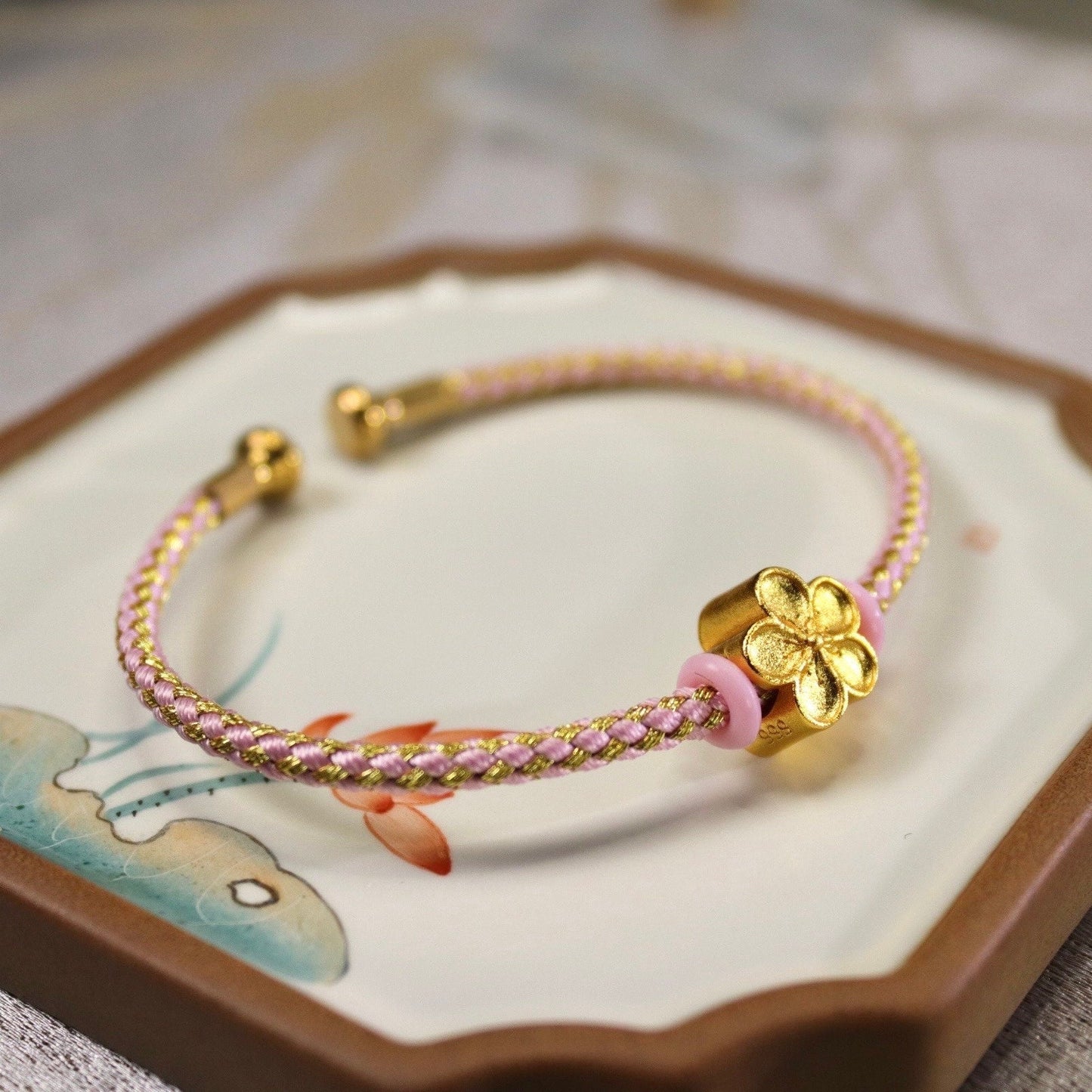 Chinese cord braided bracelet bangle